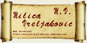 Milica Vreljaković vizit kartica